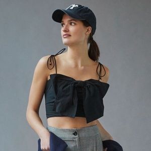 Maeve Bow Tie Crop Top
